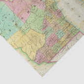 Karte des Staat von Michigan Seidenpapier (Ausschnitt)