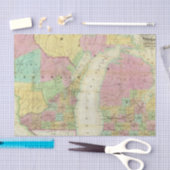 Karte des Staat von Michigan Seidenpapier (Handwerk)