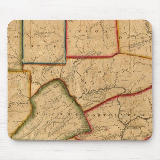 Karte des Staat von Pennsylvania Mousepad (Vorne)