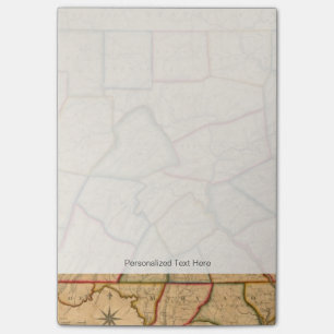 Karte des Staat von Pennsylvania Post-it Klebezettel