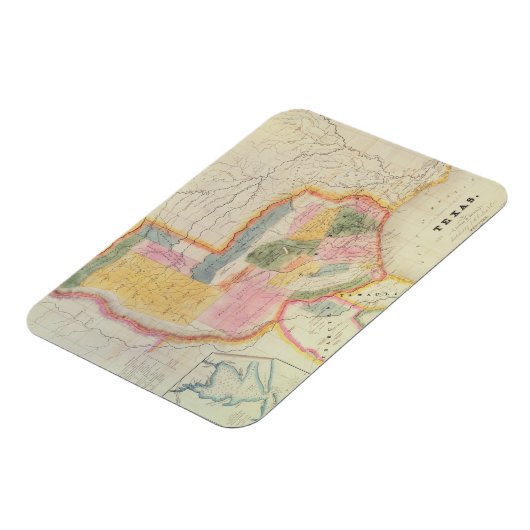 Karte des Staat von Texas | 1835 Magnet (Linke Seite)