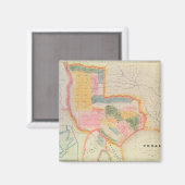 Karte des Staat von Texas | 1835 Magnet (Vorderseite/Rückseite)