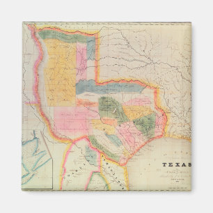 Karte des Staat von Texas   1835 Magnet