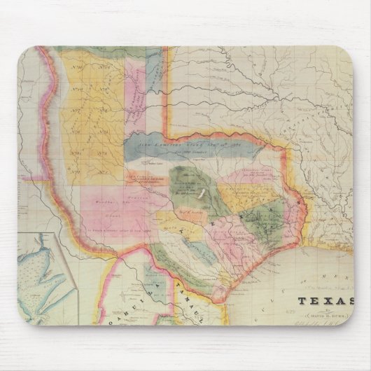 Karte des Staat von Texas | 1835 Mousepad (Vorne)