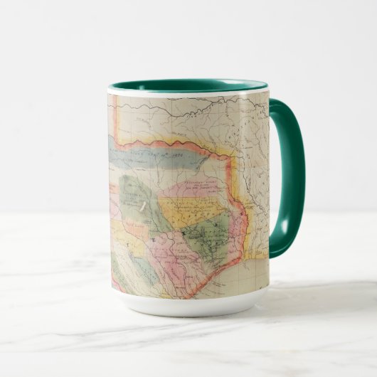 Karte des Staat von Texas | 1835 Tasse (VorderseiteRechts)