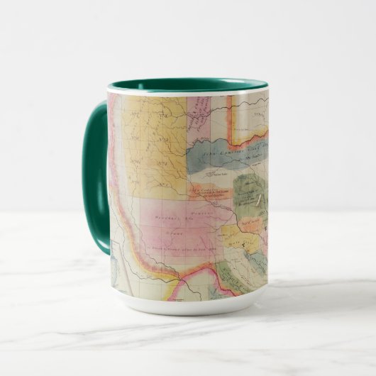 Karte des Staat von Texas | 1835 Tasse (Vorderseite Links)