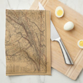 Karte des Staat von Virginia (1865) Küchentuch (Viertel Falte)