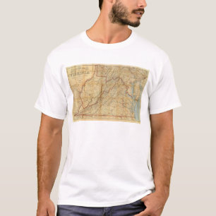 Karte des Staat von Virginia T-Shirt