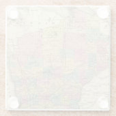 Karte des Staat von Wisconsin Glasuntersetzer (Rückseite)