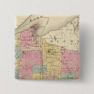 Karte des Staat Wisconsin Button