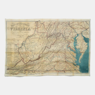 Karte des Staates Virginia (1862) Handtuch