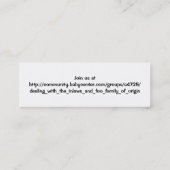 Karte des Stammbaum-DWIL - klein (Rückseite)