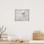 Karte des Sternbilds XIV Poster (Küche)