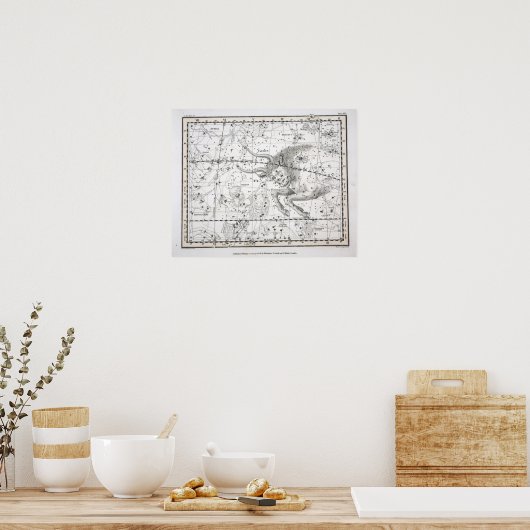 Karte des Sternbilds XIV Poster (Küche)