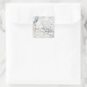 Karte des Sternbilds XXII Quadratischer Aufkleber (Tasche)