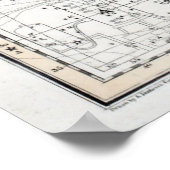 Karte des Sternbilds XXIII Poster (Ecke)