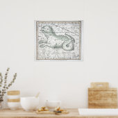 Karte des Sternbilds XXIII Poster (Küche)