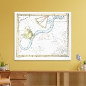 Karte des Sternbilds XXVI Leinwanddruck (Insitu (Wohnzimmer))