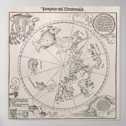 Karte des südlichen Luftraums Poster (Vorne)