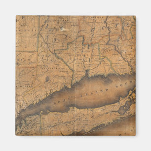 Karte des südlichen Teils des Staat von New York Magnet