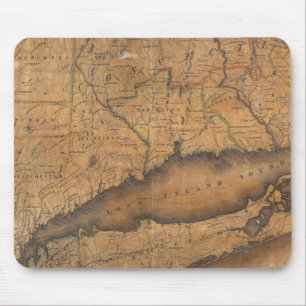 Karte des südlichen Teils des Staat von New York Mousepad