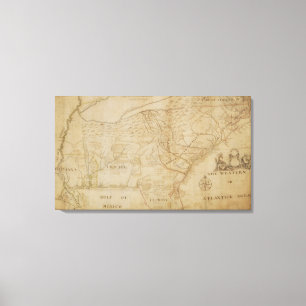 Karte des südöstlichen Teils von Nordamerika, 172 Leinwanddruck