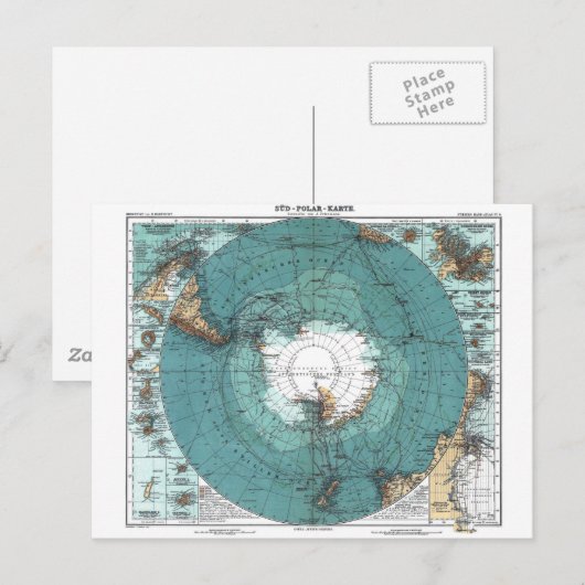 Karte des Südpols (Vorne/Hinten)