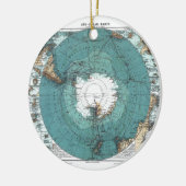 Karte des Südpols Keramikornament (Links)