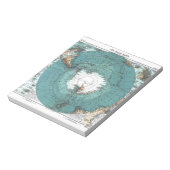 Karte des Südpols Notizblock (Rotiert)