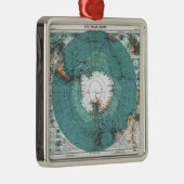 Karte des Südpols Ornament Aus Metall (Rechts)