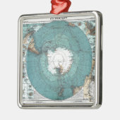 Karte des Südpols Ornament Aus Metall (Links)