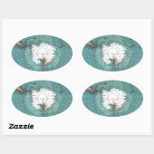 Karte des Südpols Ovaler Aufkleber (Blatt)