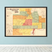 Karte des südwestlichen Colorado (1893) Leinwanddruck (Insitu (Holzboden))