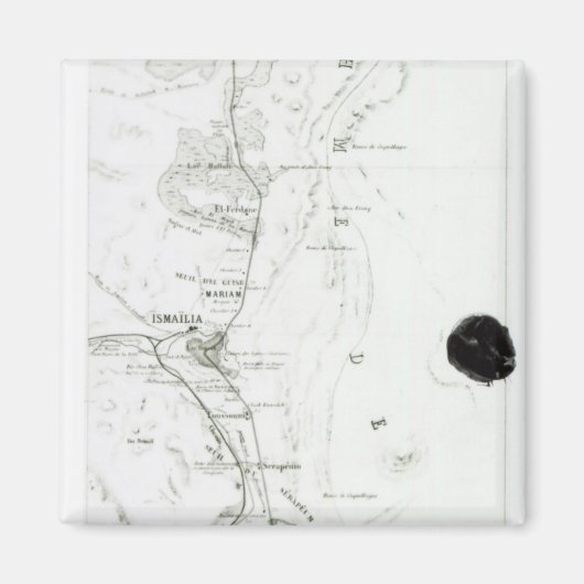 Karte des Suez-Kanals, c.1869 Magnet (Vorne)