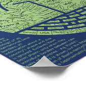 Karte des Superkontinents Pangaea Poster (Ecke)