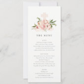 Karte des Taufes "Soft Peach Peony Floral Cross" (Vorderseite)