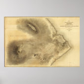 Karte des Teils der Insel Hawaii Poster (Vorne)
