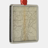 Karte des Tennessees Silbernes Ornament (Rechts)