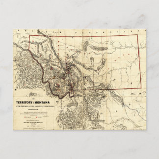 Karte des Territoriums Montana (1865)