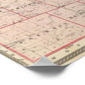 Karte des Tippecanoe-Landkreises Poster (Ecke)