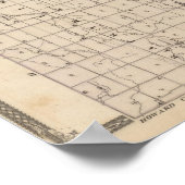 Karte des Tipton-Landkreises Poster (Ecke)