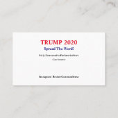 Karte des Trumpf-2020 (Rückseite)