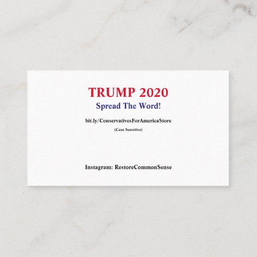 Karte des Trumpf-2020 (Rückseite)
