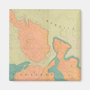 Karte des Uinkaret Plateaus Magnet
