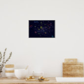 Karte des Universums von Alibi Jones Poster (Küche)