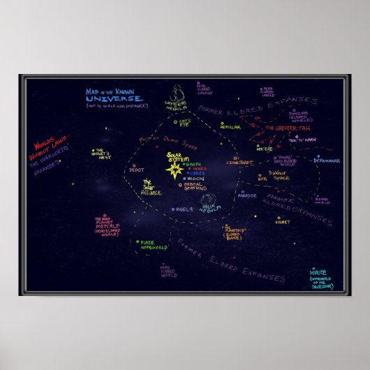 Karte des Universums von Alibi Jones Poster (Vorne)