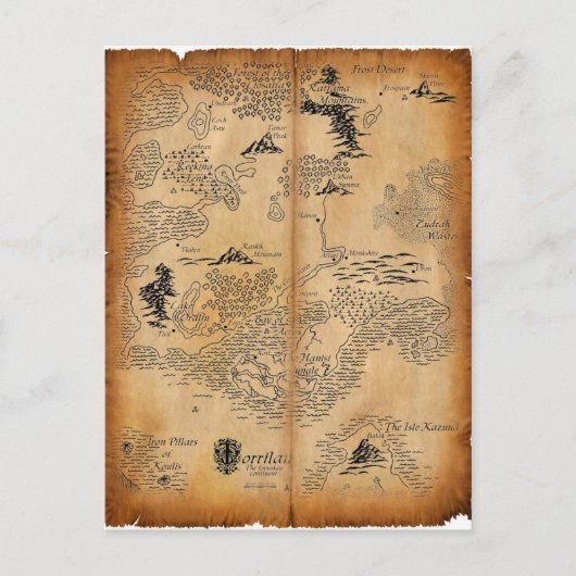 Karte des verlassenen Kontinents (Vorderseite)