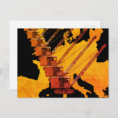 KARTE DES Vintagen KREBSBETREIBERS IN EUROPA (Vorne/Hinten)