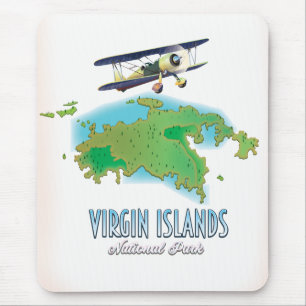 Karte des Virgin Islands National Park Mousepad