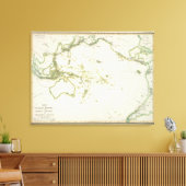 Karte des Volcano Girdle Leinwanddruck (Insitu (Wohnzimmer))